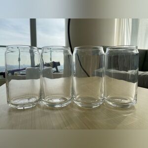Brand New - 4 Libbey Beer Can Glass (4 per pack)